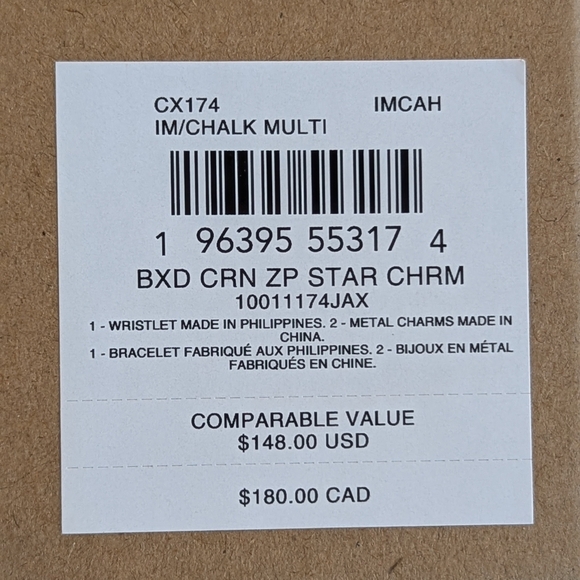 *GIFT IT! " NWT COACH Boxed Corner Zip Wristlet w/2 Charms Gold/Chalk - Picture 8 of 8